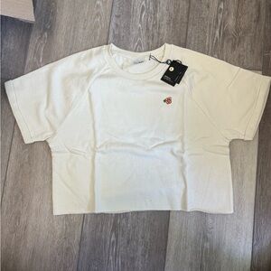 YoungLA Cream Short Sleeve crop top
